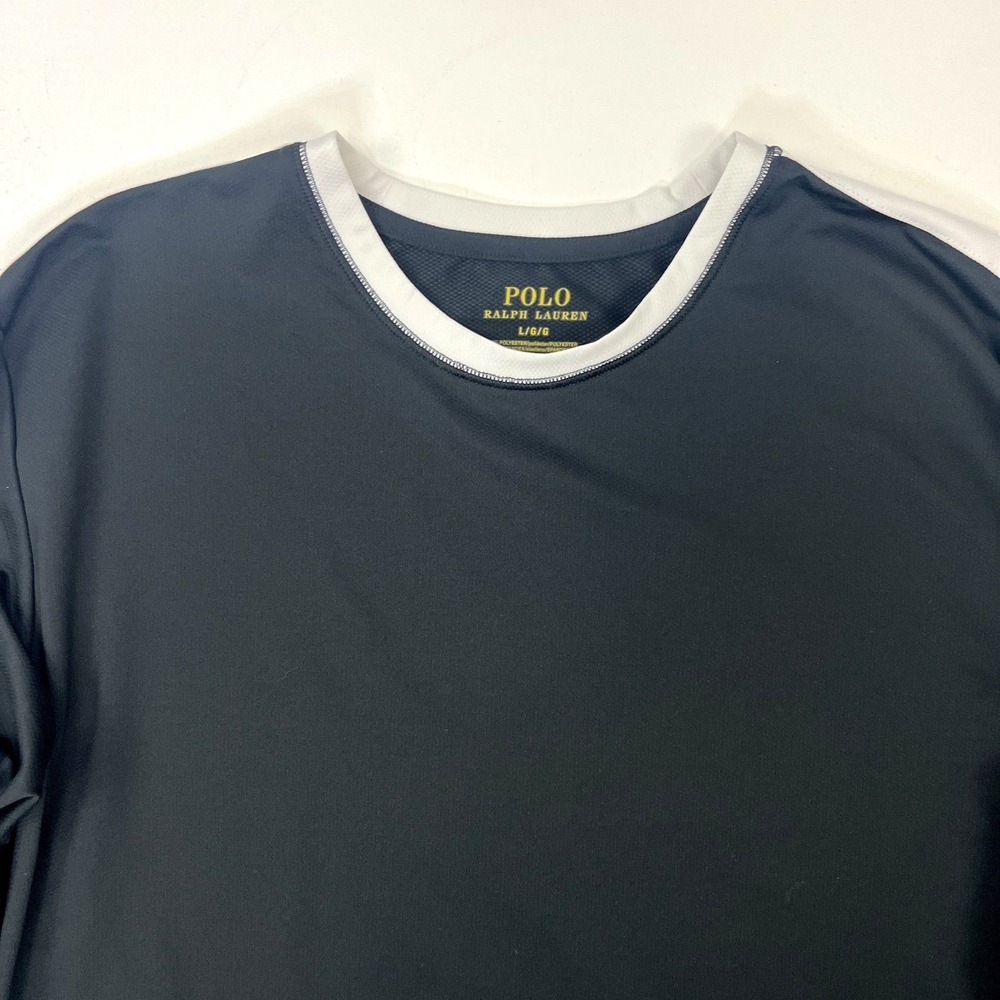 Polo Ralph Lauren Performance T-Shirt L/S Black Therma Sleep Workout Sz L - Picture 3 of 10